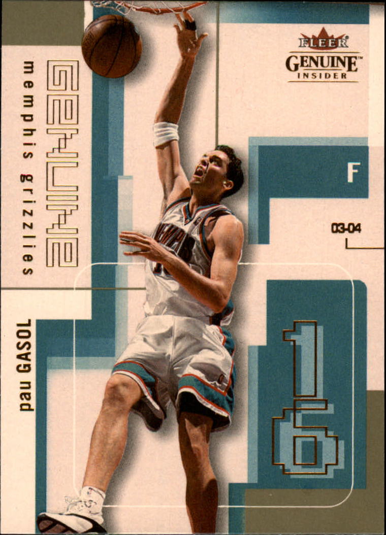 2003-04 Fleer Genuine Insider #16 Pau Gasol