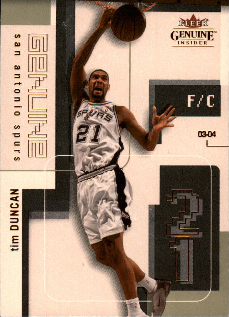 2003-04 Fleer Genuine Insider #25 Tim Duncan