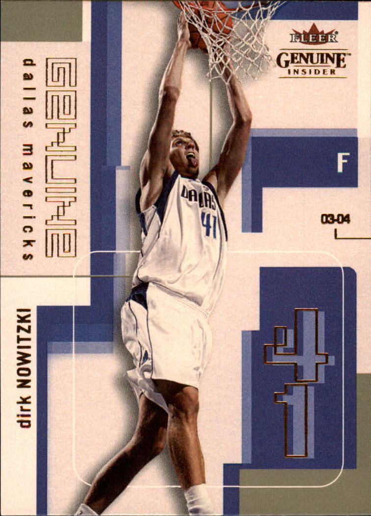 2003-04 Fleer Genuine Insider #45 Dirk Nowitzki