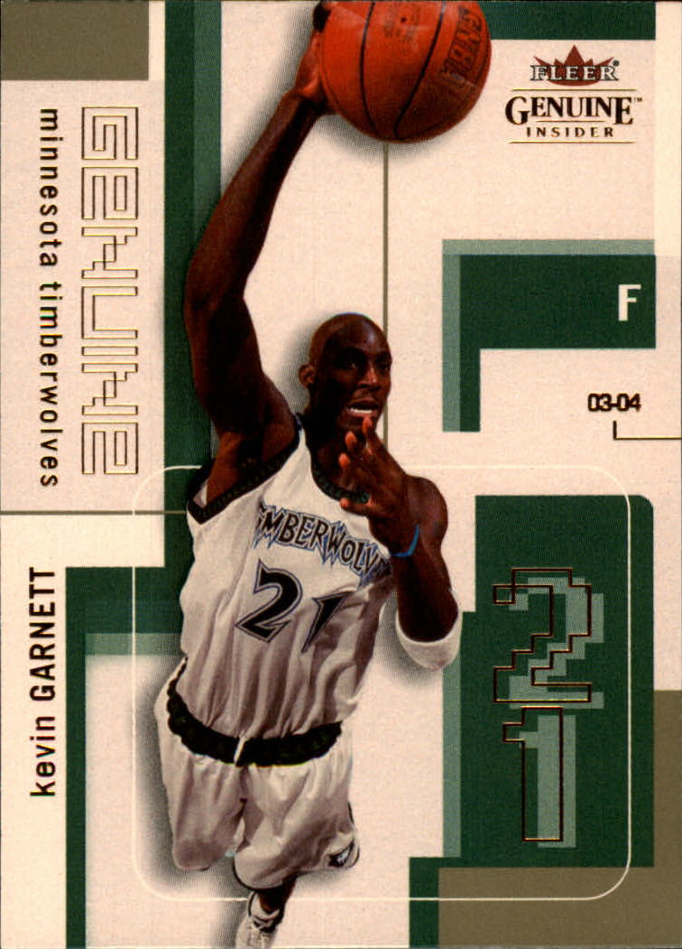 2003-04 Fleer Genuine Insider #85 Kevin Garnett