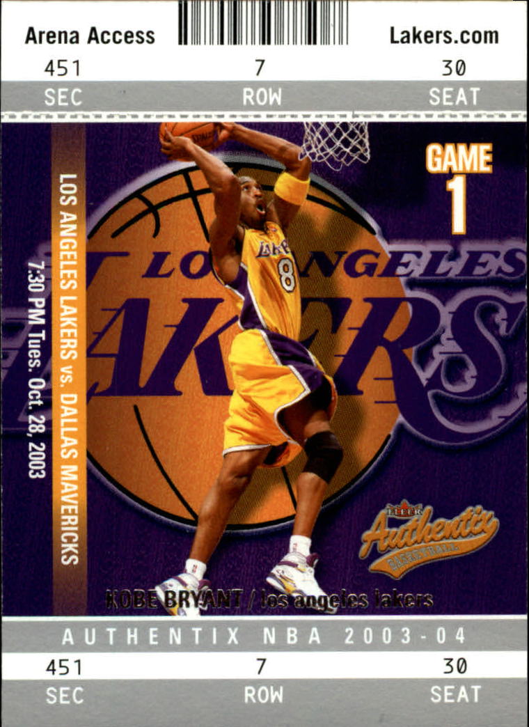 2003-04 Fleer Authentix #25 Kobe Bryant
