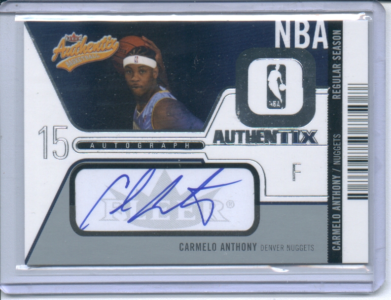 2003-04 Fleer Authentix Autographs #AACA Carmelo Anthony/350