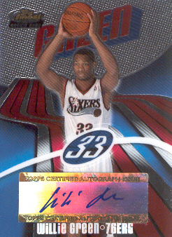 2003-04 Finest #152 Willie Green AU RC