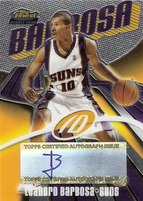 2003-04 Finest #168 Leandro Barbosa AU RC