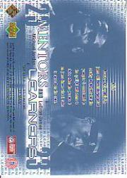 2003-04 UD Top Prospects Mentors and Learners #ML1 Michael Jordan/LeBron James back image