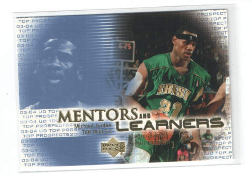 2003-04 UD Top Prospects Mentors and Learners #ML1 Michael Jordan/LeBron James