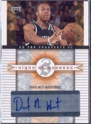 2003-04 UD Top Prospects Signs of Success #SSWE David West