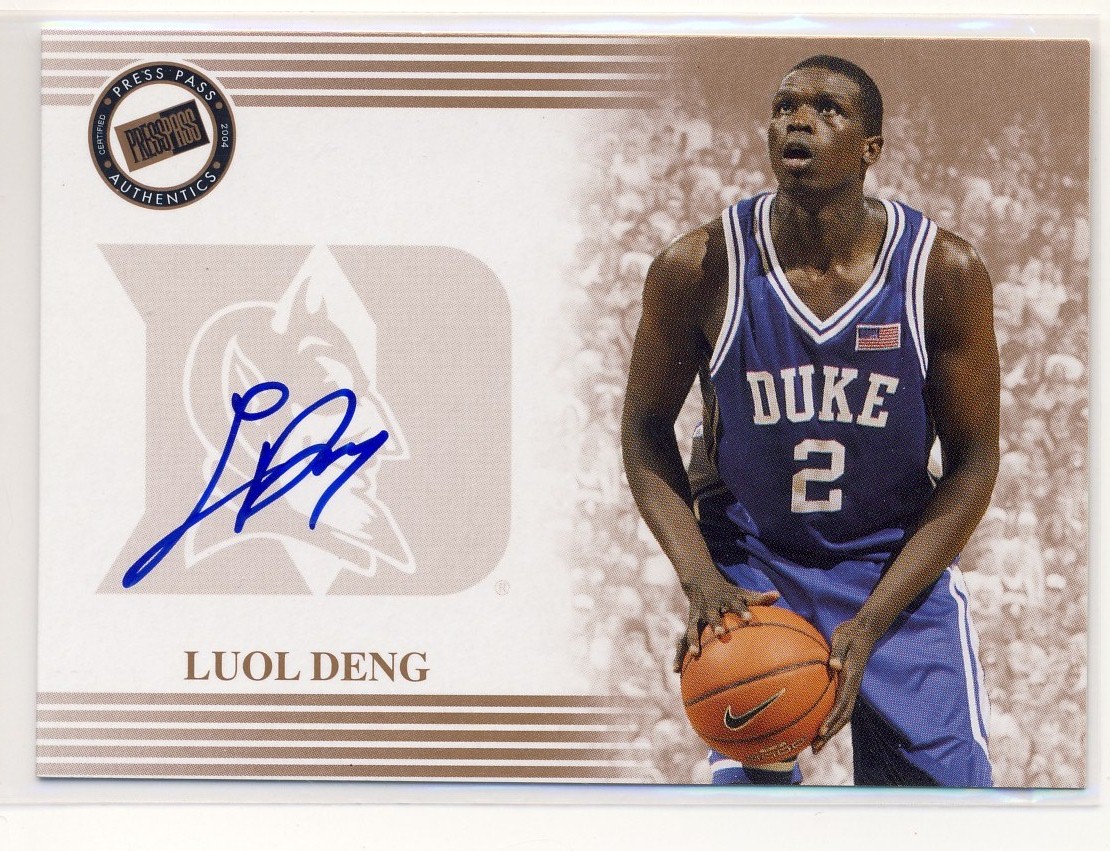 2004 Press Pass Autographs #9 Luol Deng