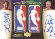 2004-05 Exquisite Collection Dual NBA Logo Autographs #MALB Magic Johnson/Larry Bird