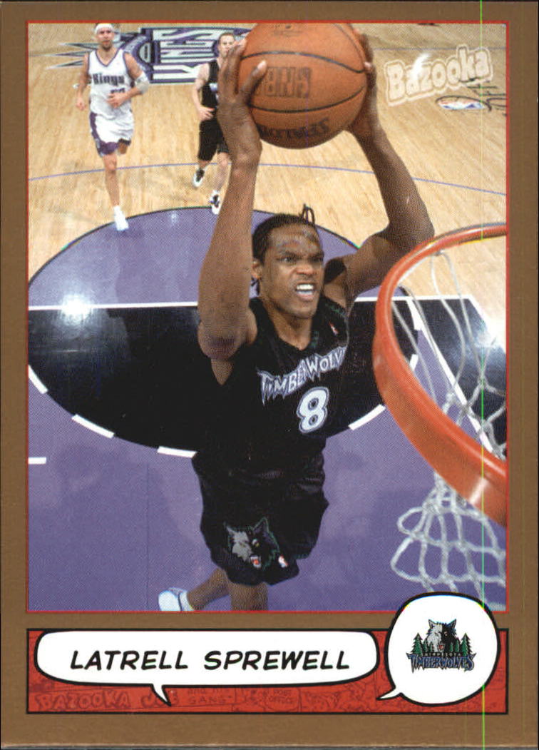 2004-05 topps bazooka gold #8 latrell sprewell - nm-mt