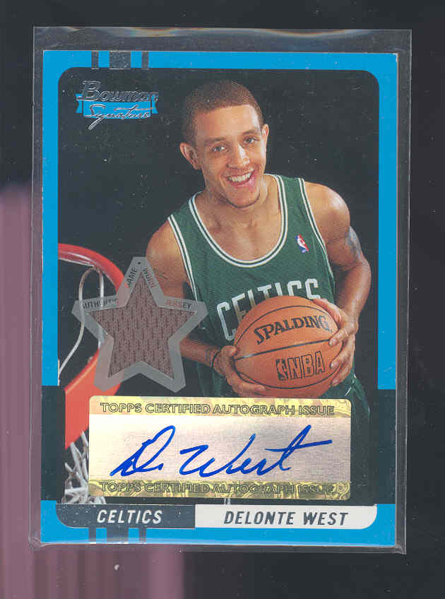 2004-05 Bowman Signature Edition #63 Delonte West JSY AU RC
