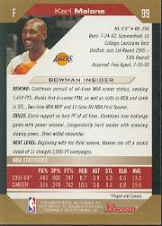 2004-05 Bowman Gold #99 Karl Malone back image