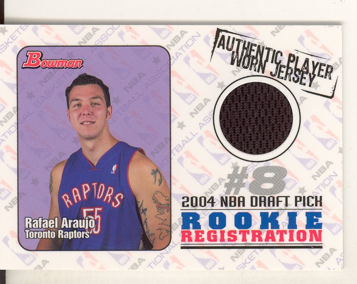 2004-05 Bowman Rookie Registration Relics #RA Rafael Araujo