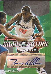 2004-05 Bowman Signs of the Future #TAI Tony Allen