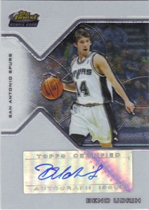2004-05 Finest #186 Beno Udrih AU RC