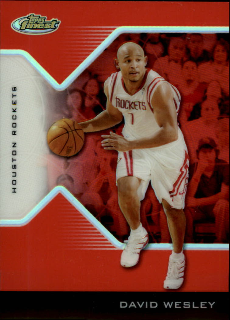 2004-05 (rockets) finest refractors red #25 david wesley /149