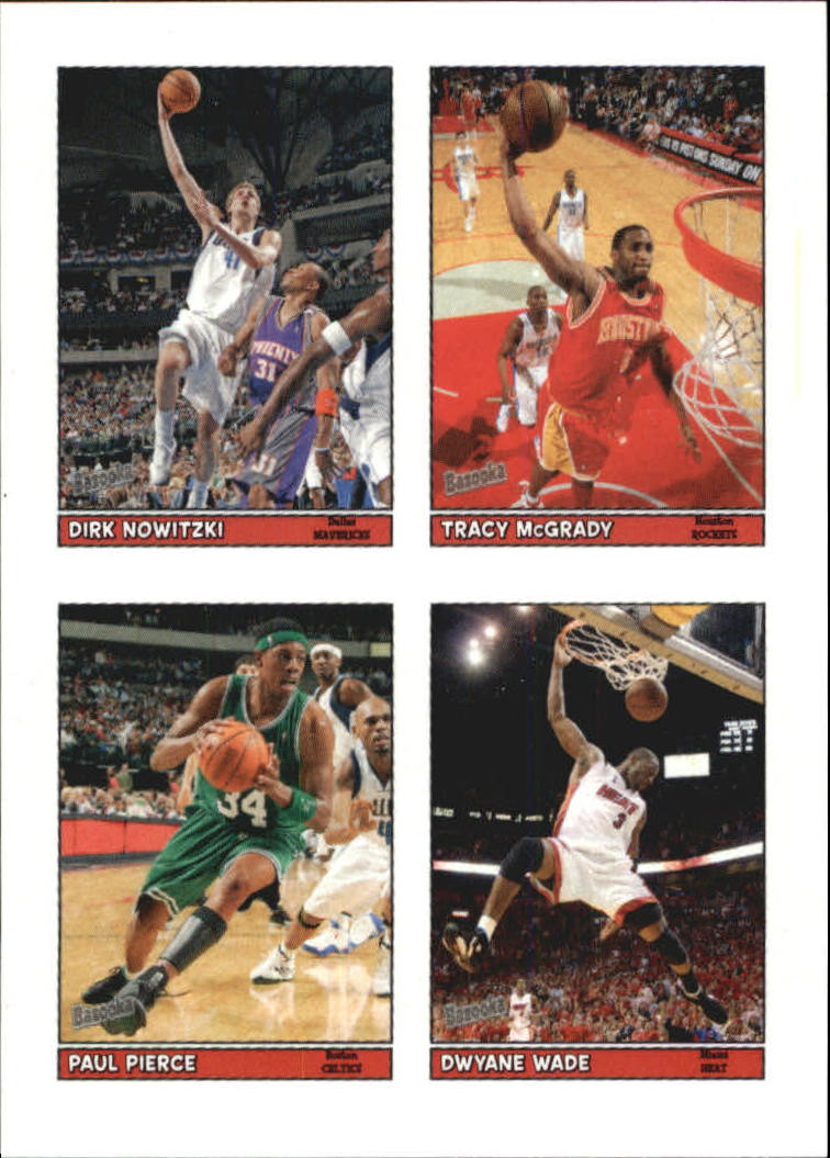 2005-06 Bazooka 4-on-1 Stickers #5 Dirk Nowitzki/Tracy McGrady/Paul Pierce/Dwyane Wade