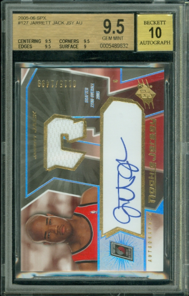 2005-06 SPx #127 Jarrett Jack JSY AU RC