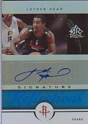 2005-06 Reflections Signatures Blue #LH Luther Head/50