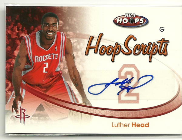 2005-06 Hoops HoopScripts #HSLH Luther Head
