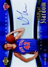 2005-06 Upper Deck Trilogy Signs of Stardom #DL David Lee