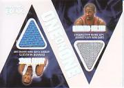 2005-06 Topps Luxury Box One on One Dual Relics #HF Julius Hodge/Raymond Felton