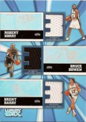 2005-06 Topps Luxury Box Trinity Triple Relics #HBB Robert Horry/Bruce Bowen/Brent Barry