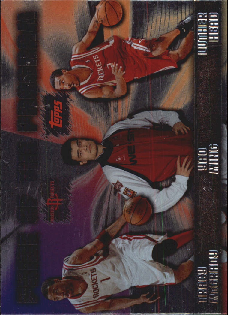 2006-07 Topps Pride of the Program #PP8 Tracy McGrady/Yao Ming/Luther Head