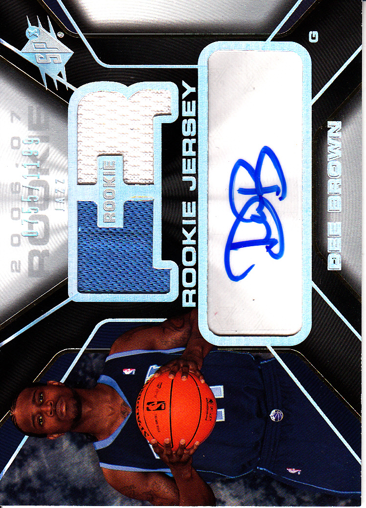 2006-07 SPx #134 Dee Brown JSY AU RC