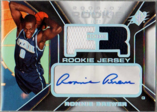 2006-07 SPx #148 Ronnie Brewer JSY AU RC