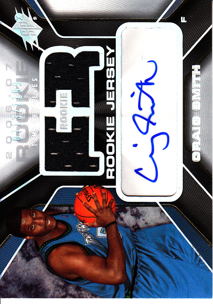 2006-07 SPx #152 Craig Smith JSY AU RC
