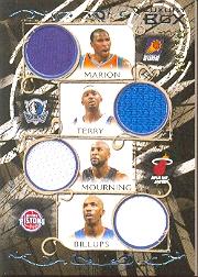 2006-07 Topps Luxury Box Relics Quad #1 Shawn Marion/Jason Terry/Alonzo Mourning/Chauncey Billups