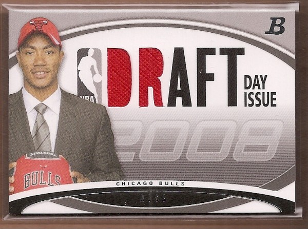 2008-09 Bowman Draft Day Issue Relics #DDIRDR Derrick Rose