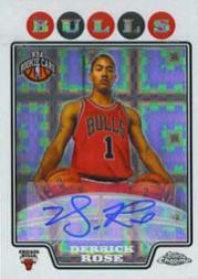 2008-09 Topps Chrome X-Fractors #221 Derrick Rose AU