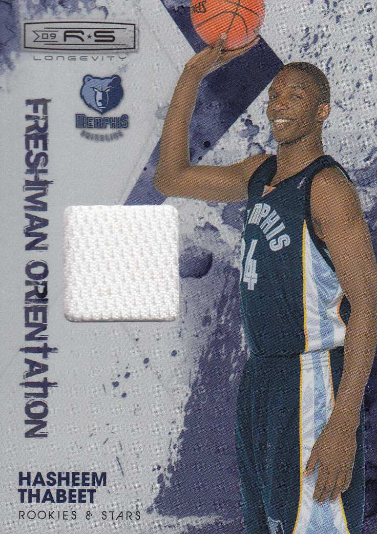 2009-10 Rookies and Stars Longevity Freshman Orientation Materials Jerseys #2 Hasheem Thabeet