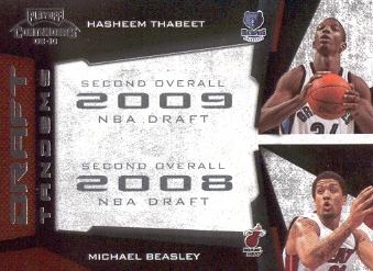2009-10 Playoff Contenders Draft Tandems #1 Hasheem Thabeet/Michael Beasley