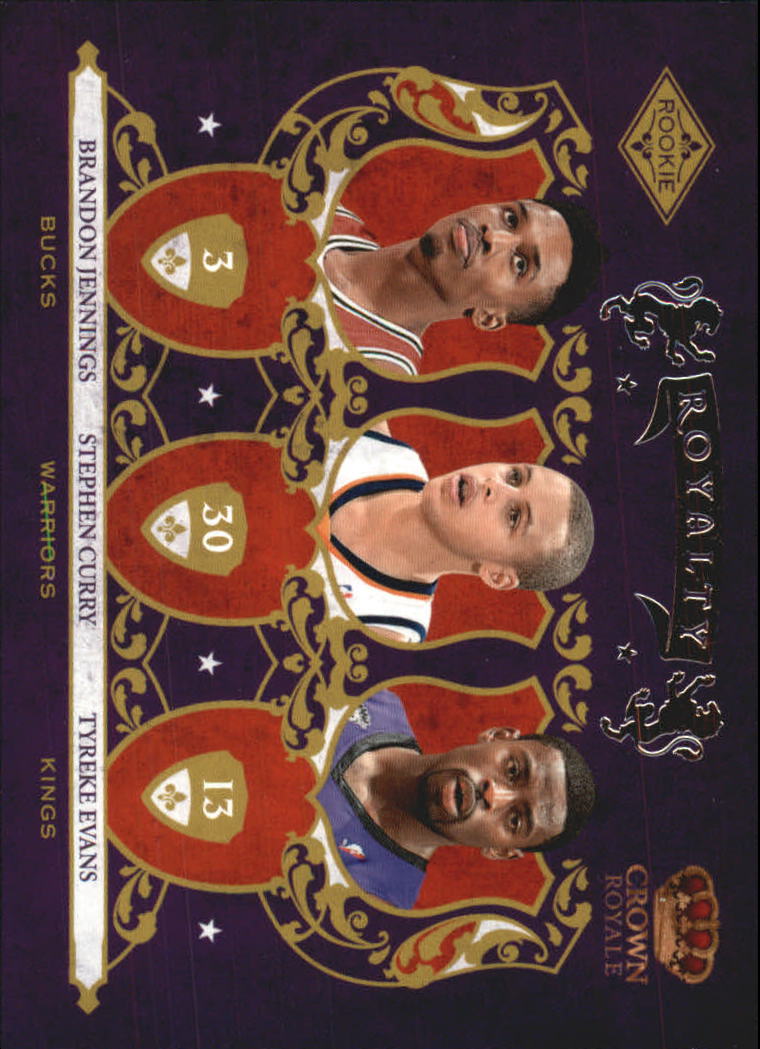 2009-10 Crown Royale Rookie Royalty #1 Brandon Jennings/Stephen Curry/Tyreke Evans