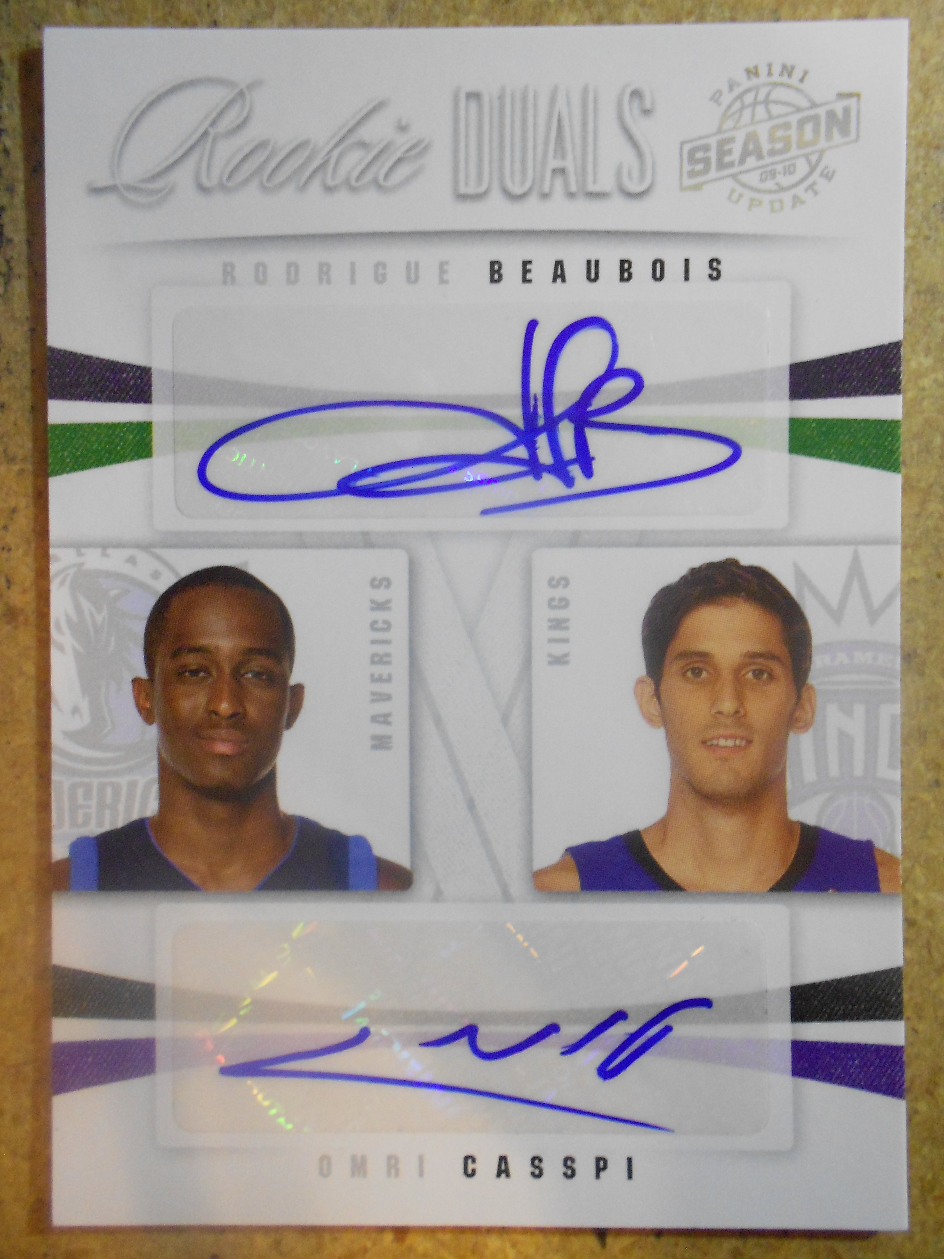 2009-10 Panini Season Update Rookie Duals Signatures #43 Rodrigue Beaubois/99/Omri Casspi