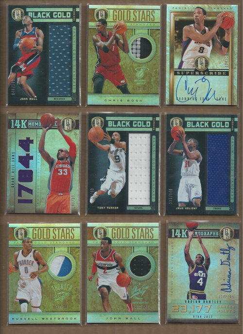 2011-12 Panini Gold Standard Gold Stars Materials Prime #22 Russell Westbrook/25