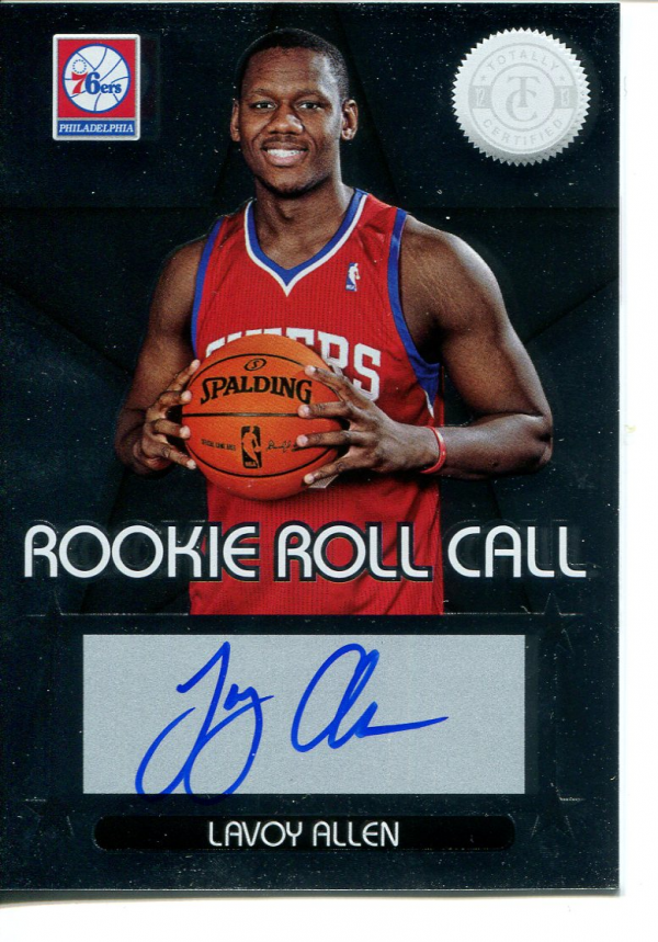2012-13 Totally Certified Rookie Roll Call Autographs #37 Lavoy Allen