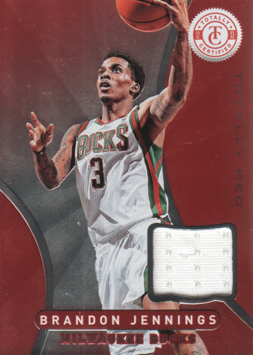 2012-13 Totally Certified Red Materials #126 Brandon Jennings