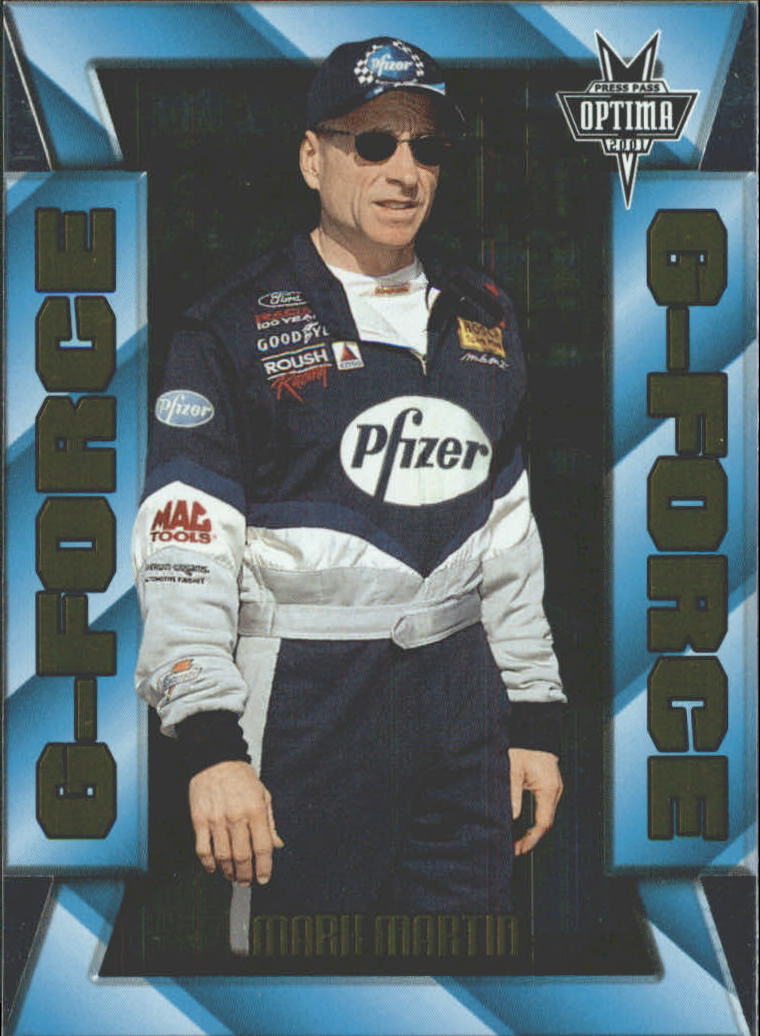 2001 Press Pass Optima G Force #GF13 Mark Martin