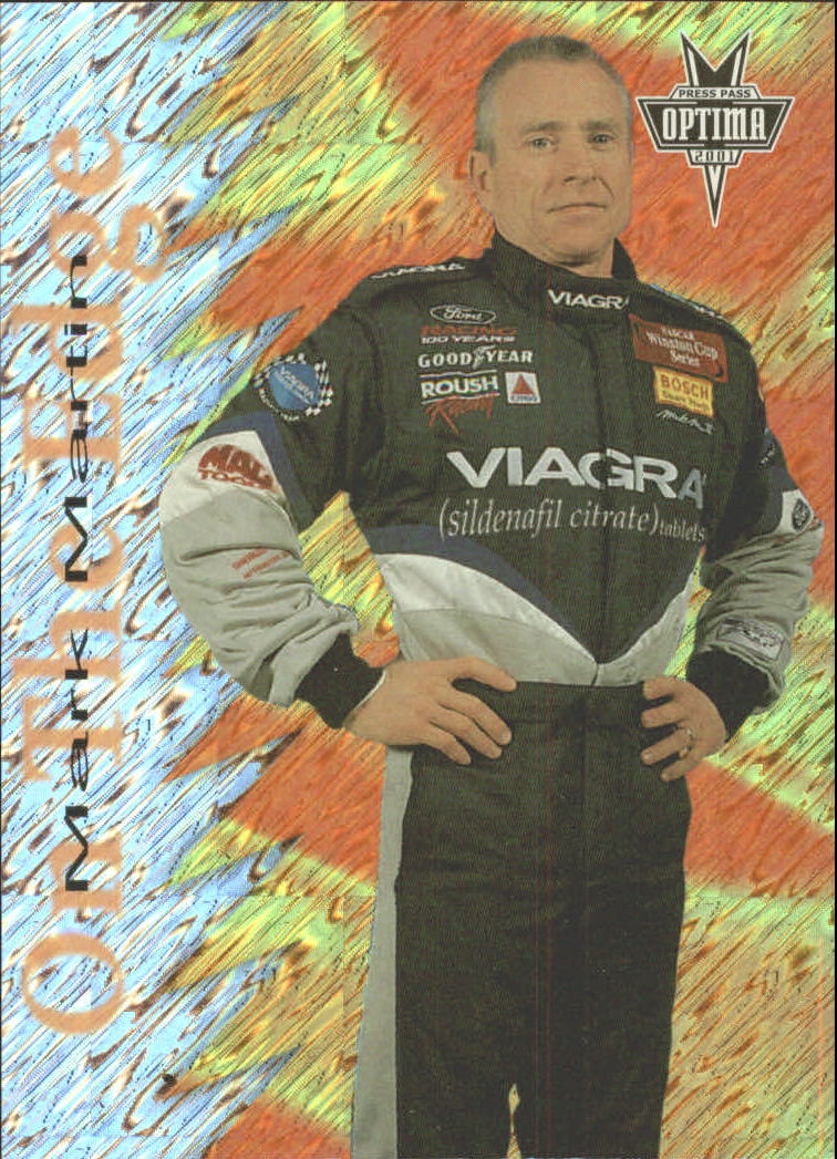 2001 Press Pass Optima On the Edge #OE5 Mark Martin