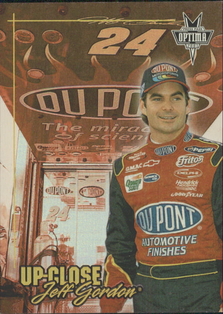2001 Press Pass Optima Up Close #UC2 Jeff Gordon
