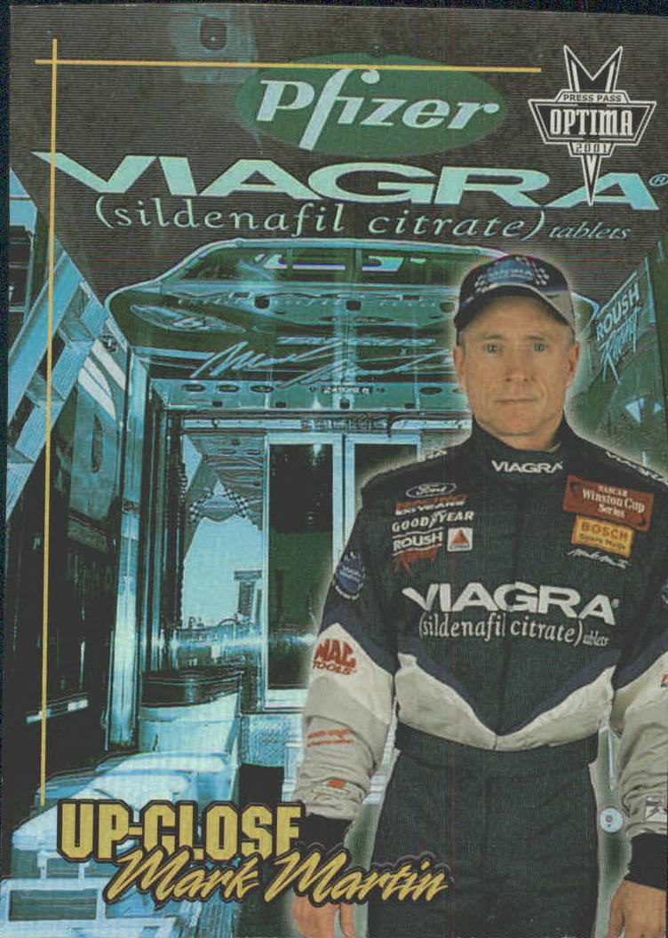 2001 Press Pass Optima Up Close #UC5 Mark Martin