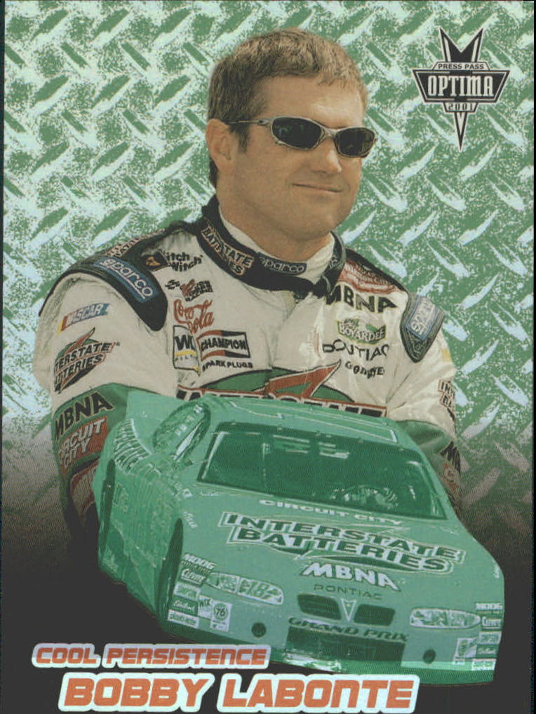 2001 Press Pass Optima Cool Persistence #CP7 Bobby Labonte