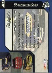 2002 Press Pass Trackside #74 Michael Waltrip TM back image