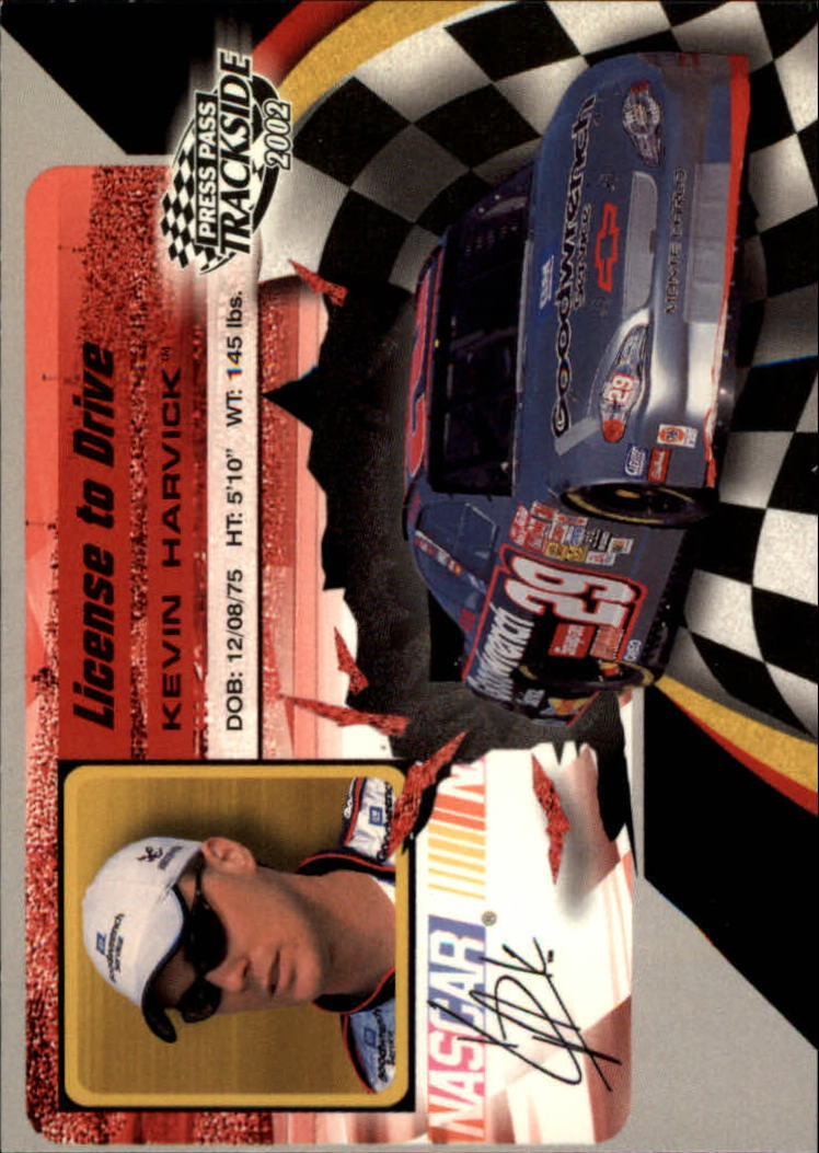 2002 Press Pass Trackside License to Drive #13 Kevin Harvick