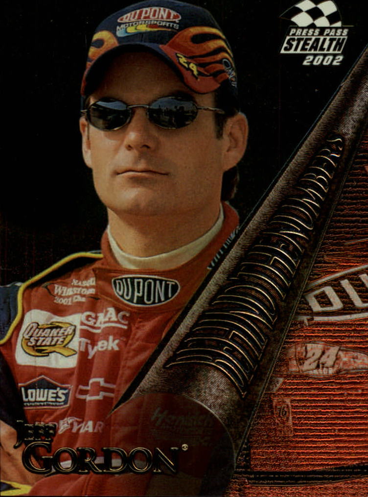 2002 Press Pass Stealth Behind the Numbers #BN9 Jeff Gordon