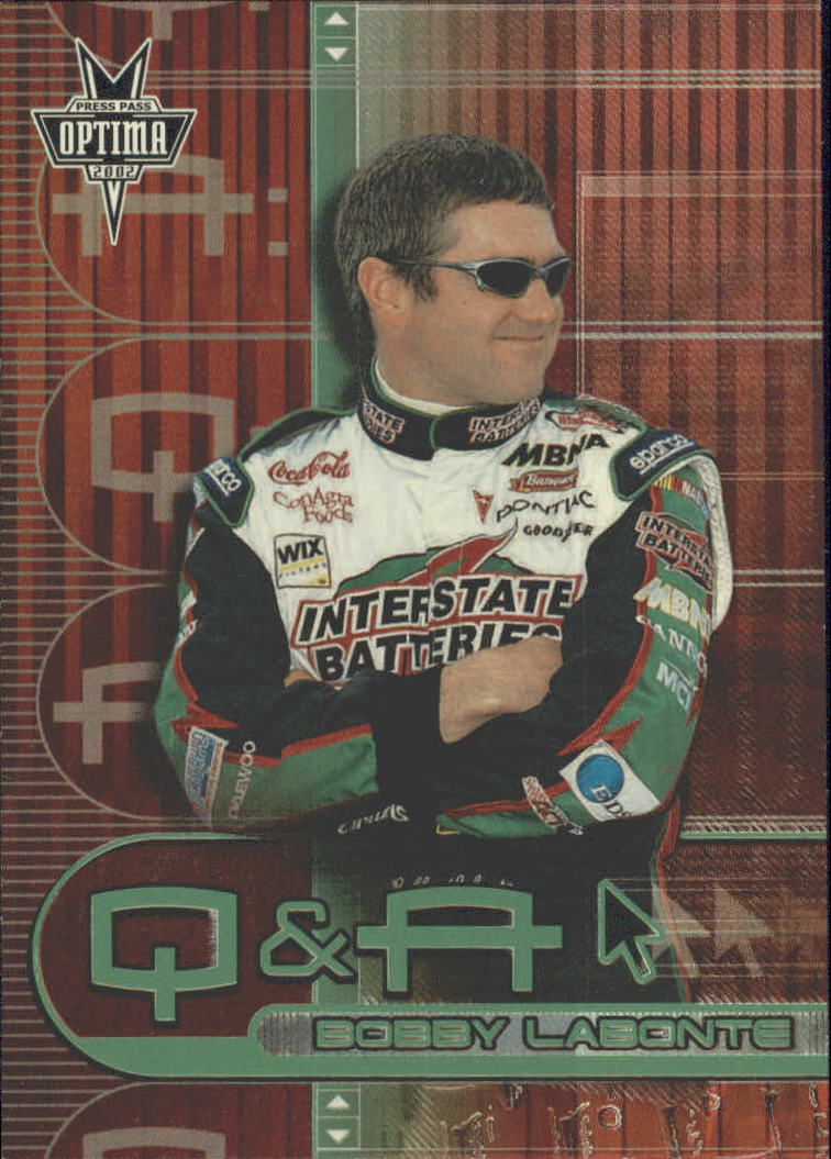 2002 Press Pass Optima Q and A #QA5 Bobby Labonte